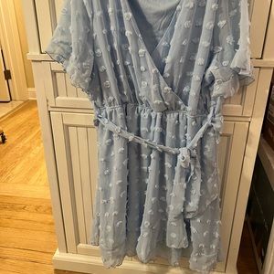 Light blue Swiss dot dress size 2X